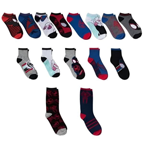 BRANDS & BEYOND Socks M / Multi-Color Spiderman action hero socks