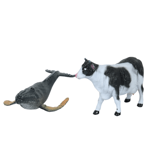 BRANDS & BEYOND Toys Animals Toys - Cow / Blue Wheal