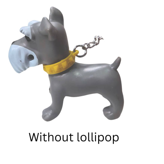 BRANDS & BEYOND Toys Grey Terrier dog lolipop holder keychain