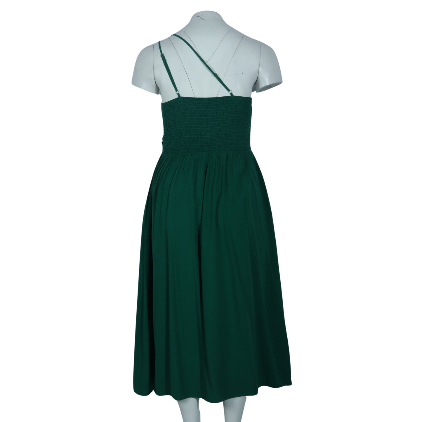 BRANDS & BEYOND Womens Dress XL / Green Double Strap One Shoulder Midi Dress