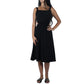 BRANDS & BEYOND Womens Dress One Size / Black Open Back Flowy Midi Dress