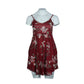 BRANDS & BEYOND Womens Dress XL / Burgundy Printed All Over Dress