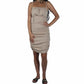 BRANDS & BEYOND Womens Dress S / Beige Rushed Mini Dress