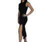 BRANDS & BEYOND Womens Dress Side Slit Midi Dress