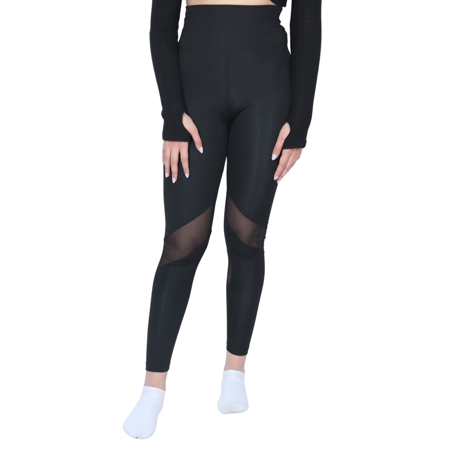 BRANDS & BEYOND Womens sports Knee Mesh design leggings