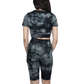BRANDS & BEYOND Womens sports Marbled t-shirt shorts sports set