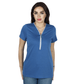 BRANDS & BEYOND Womens Tops 1/2 Zipper T-Shirt