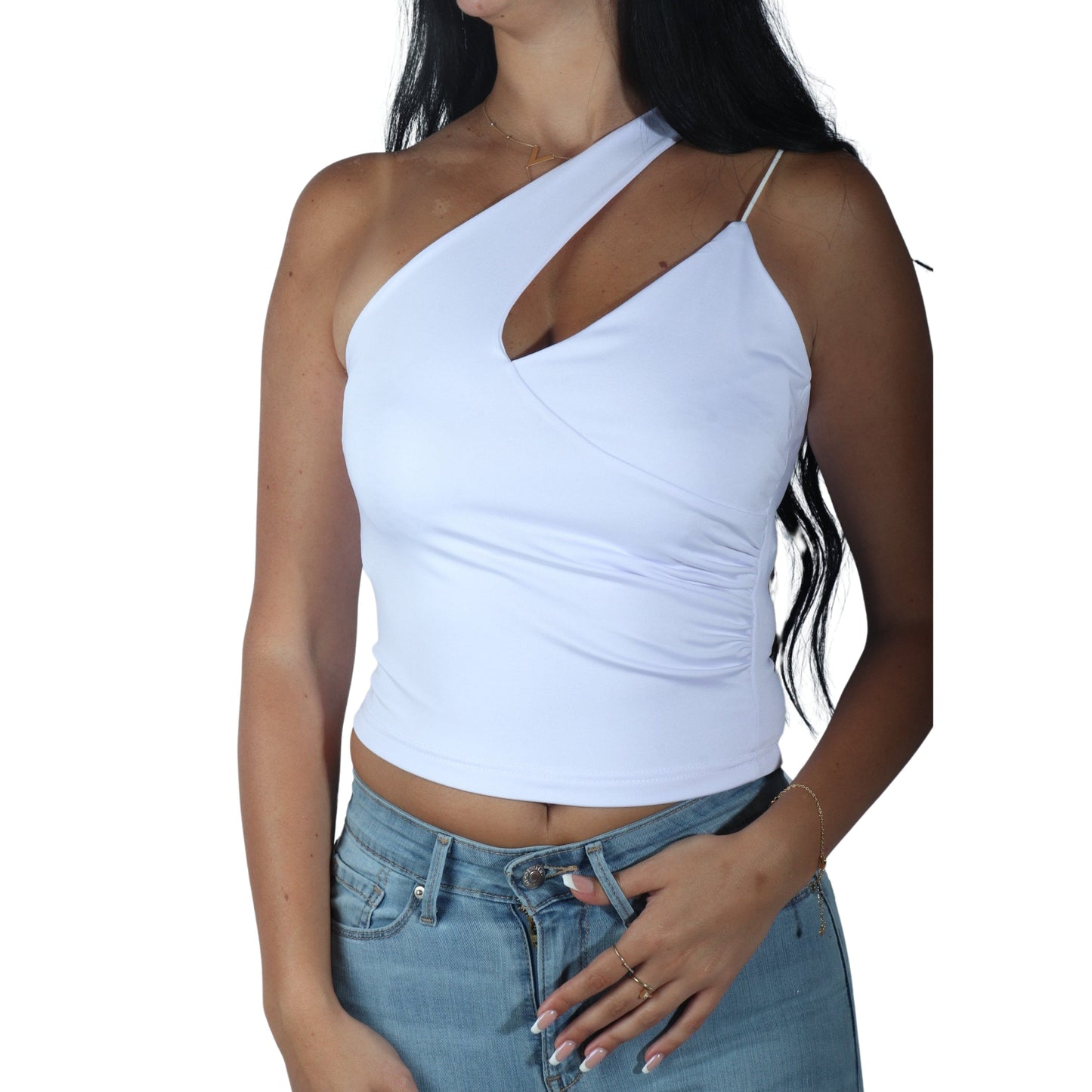 BRANDS & BEYOND Womens Tops Asymmetrical Straps Top