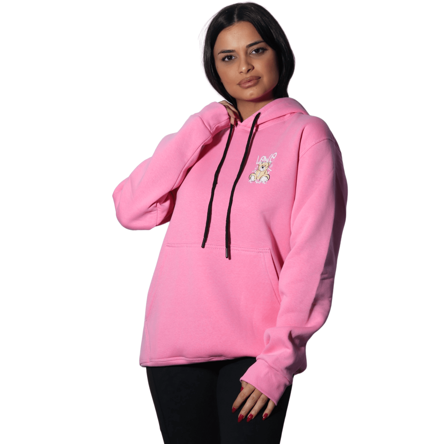 BRANDS & BEYOND Womens Tops S / Pink Kangaroo Pocket Hoodie