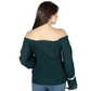 BRANDS & BEYOND Womens Tops S / Dark green Ruffled pleated blouse