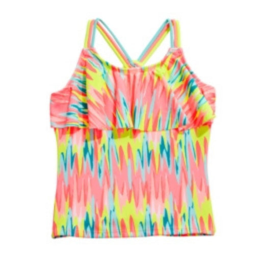 BREAKING WAVES Girls Swimwear M / Multi-Color BREAKING WAVES - Kids  - Washed Out Flounce Tankini