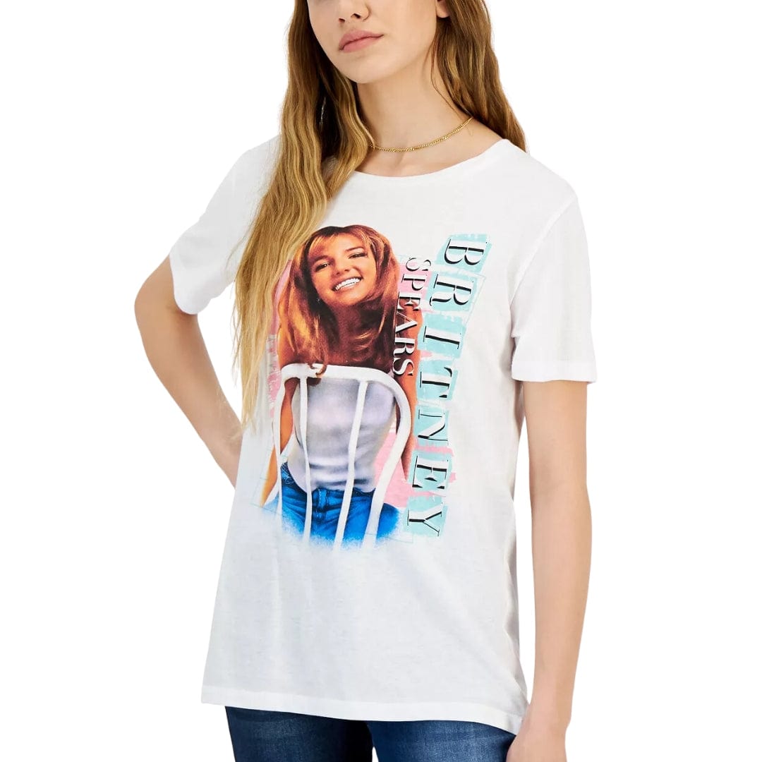 BRITNEY SPEARS Womens Tops S / White BRITNEY SPEARS - Britney Spears T-Shirt