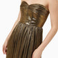 BRONX AND BANCO Womens Dress M / Gold BRONX AND BANCO - Florence Metallic Strapless Gold Dress