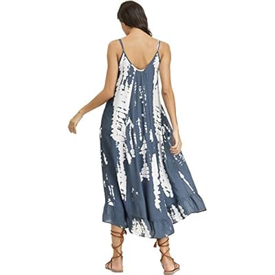 BUENOS NINOS Womens Dress M / Multi-Color BUENOS NINOS -  Printed U Neck long Dress