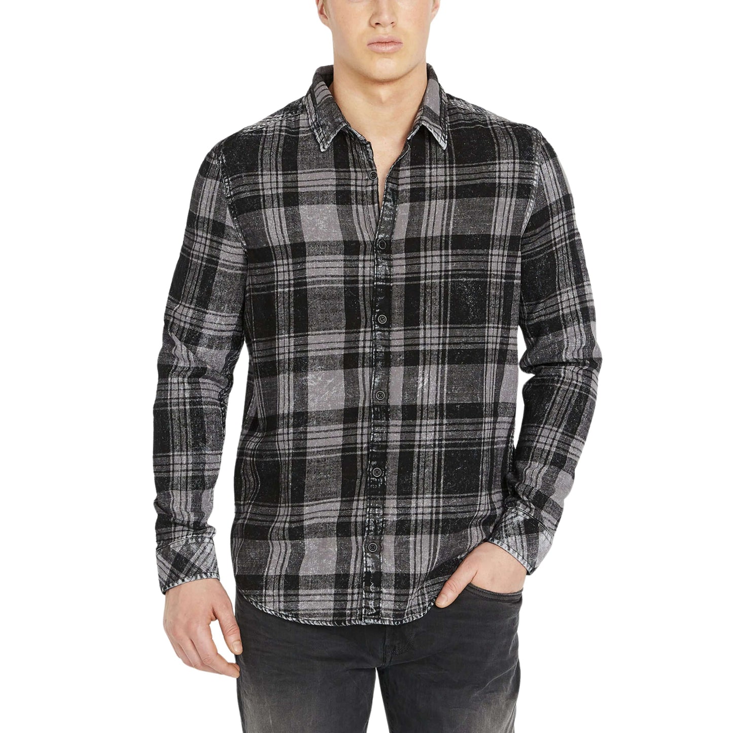 BUFFALO Mens Tops XXL / Multi-Color BUFFALO -  Washed Plaid Shirt