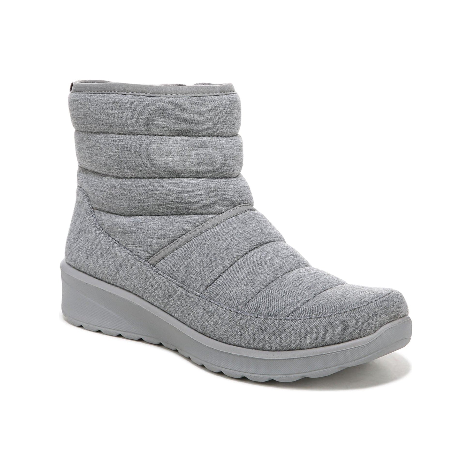 BZEES Womens Shoes 38.5 / Gray BZEES - Wedge Zip-up Booties