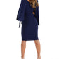 QUIZ - Crepe Scoop Neck Sheath Dress