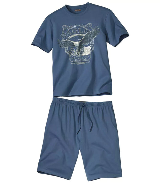 ATLAS FOR MEN - Eagle Print Short Pajama Set