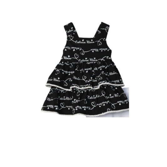 CALVIN KLEIN Girls Dress XS / Black CALVIN KLEIN - KIDS - Printed Dress