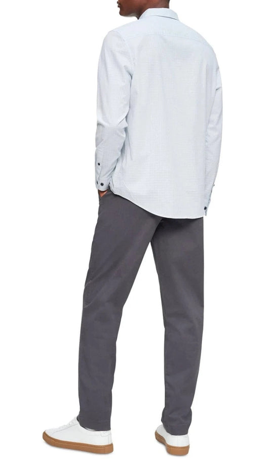 CALVIN KLEIN Mens Bottoms 30W x 32L / Grey CALVIN KLEIN - Straight-Fit Stretch Chino Pants