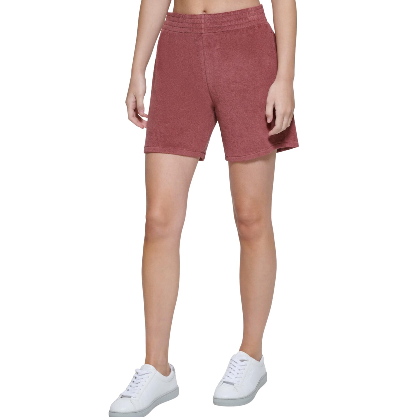 CALVIN KLEIN Womens Bottoms S / Purple CALVIN KLEIN - High Rise Pull-on Shorts