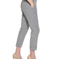 CALVIN KLEIN Womens Bottoms XS / Grey CALVIN KLEIN - Pinstriped Slim Leg Cropped Pants