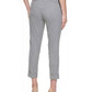 CALVIN KLEIN Womens Bottoms XS / Grey CALVIN KLEIN - Pinstriped Slim Leg Cropped Pants