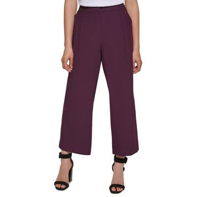 CALVIN KLEIN Womens Bottoms M / Purple CALVIN KLEIN -  Zippered Pocketed Hook and Bar Closure