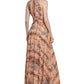 CALVIN KLEIN Womens Dress S / Multi-Color CALVIN KLEIN - Chiffon Halter Maxi Dress