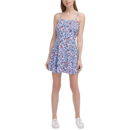 CALVIN KLEIN Womens Dress CALVIN KLEIN - Floral Summer Short Short Dress