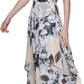 CALVIN KLEIN Womens Dress S / Multi-Color CALVIN KLEIN - Halter Neck Gown with Draped Front & Beading