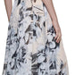 CALVIN KLEIN Womens Dress S / Multi-Color CALVIN KLEIN - Halter Neck Gown with Draped Front & Beading