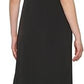CALVIN KLEIN Womens Dress M / Black CALVIN KLEIN - Ruched Sleeveless Sheath Dress
