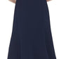 CALVIN KLEIN Womens Dress M / Navy CALVIN KLEIN - V-Neck A-Line Midi Dress