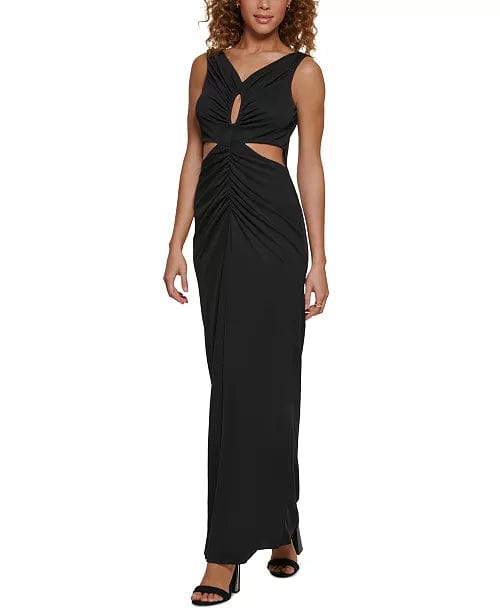 CALVIN KLEIN Womens Dress CALVIN KLEIN - V-Neck Cut-Out Evening Dress