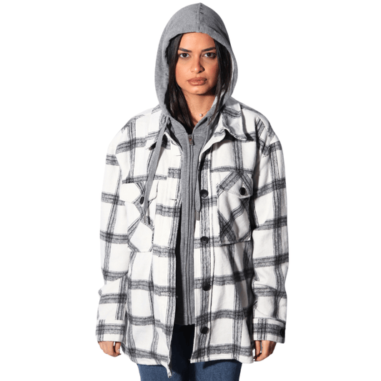 CALVIN KLEIN Womens Jackets M / Multi-Color CALVIN KLEIN - Plaid triple zipper jacket