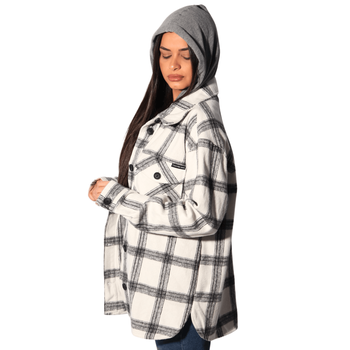 CALVIN KLEIN Womens Jackets M / Multi-Color CALVIN KLEIN - Plaid triple zipper jacket