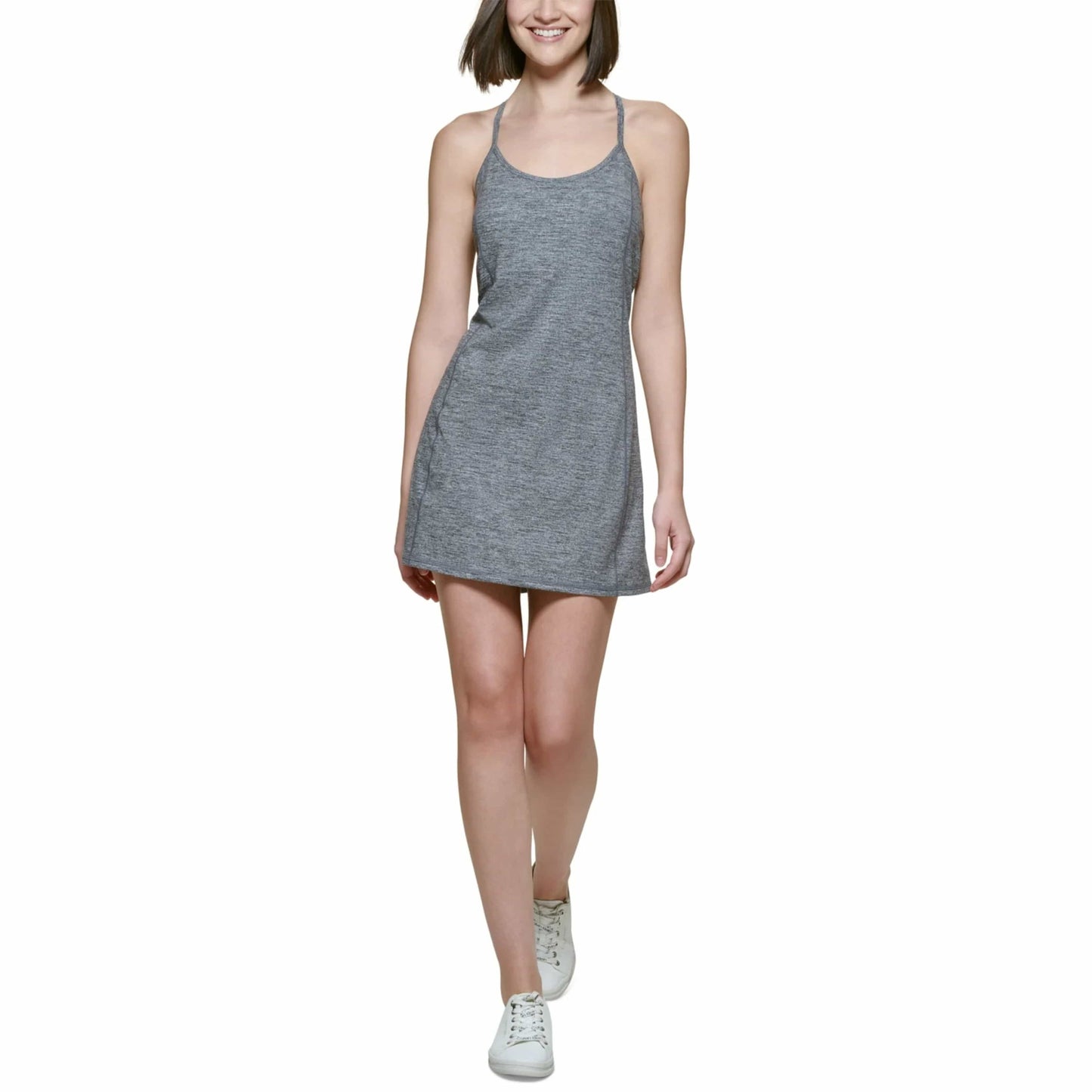 CALVIN KLEIN Womens sports S / Grey CALVIN KLEIN - Halter Peached Space Dye Sport Dress