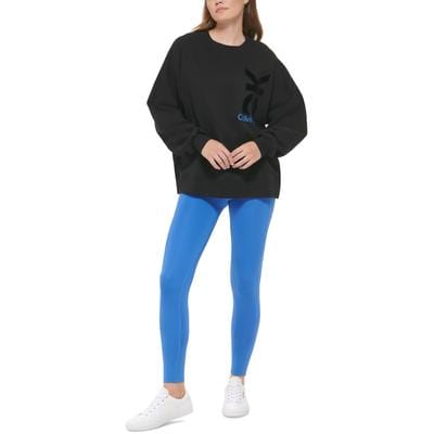 CALVIN KLEIN Womens Tops CALVIN KLEIN - Blouson-Sleeve Oversized Logo Sweatshirt