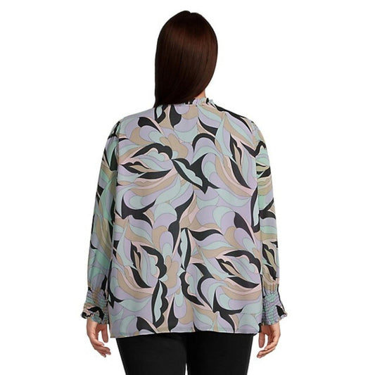 CALVIN KLEIN Womens Tops XXXL / Multi-Color CALVIN KLEIN - Pull Over Blouse Printed