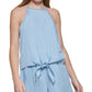 CALVIN KLEIN Womens Tops M / Blue CALVIN KLEIN -  Tie-Waist Halter Top