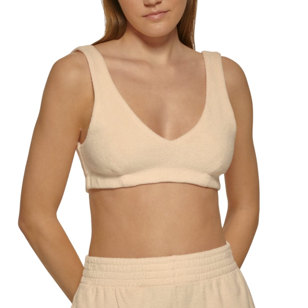 CALVIN KLEIN Womens Tops S / Light Pink CALVIN KLEIN - V-Neck Crop Tops