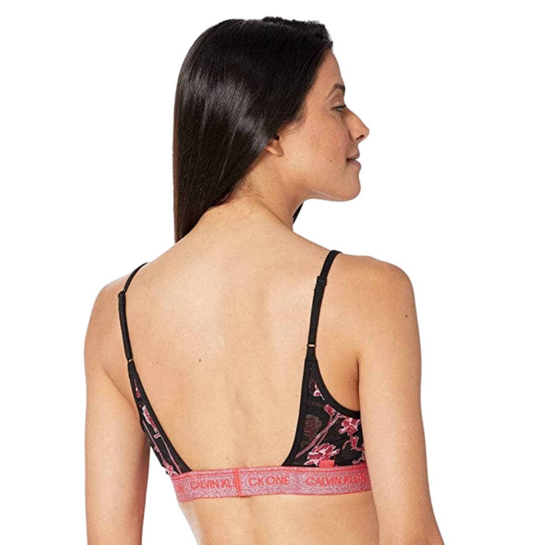 CALVIN KLEIN Womens Underwear CALVIN KLEIN - CK One Unlined Rose-Print Bralette