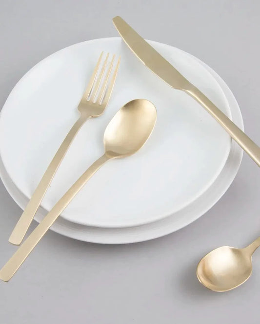 CAMBRIDGE Kitchenware Gold CAMBRIDGE - Champagne Satin 20-Piece Flatware Set
