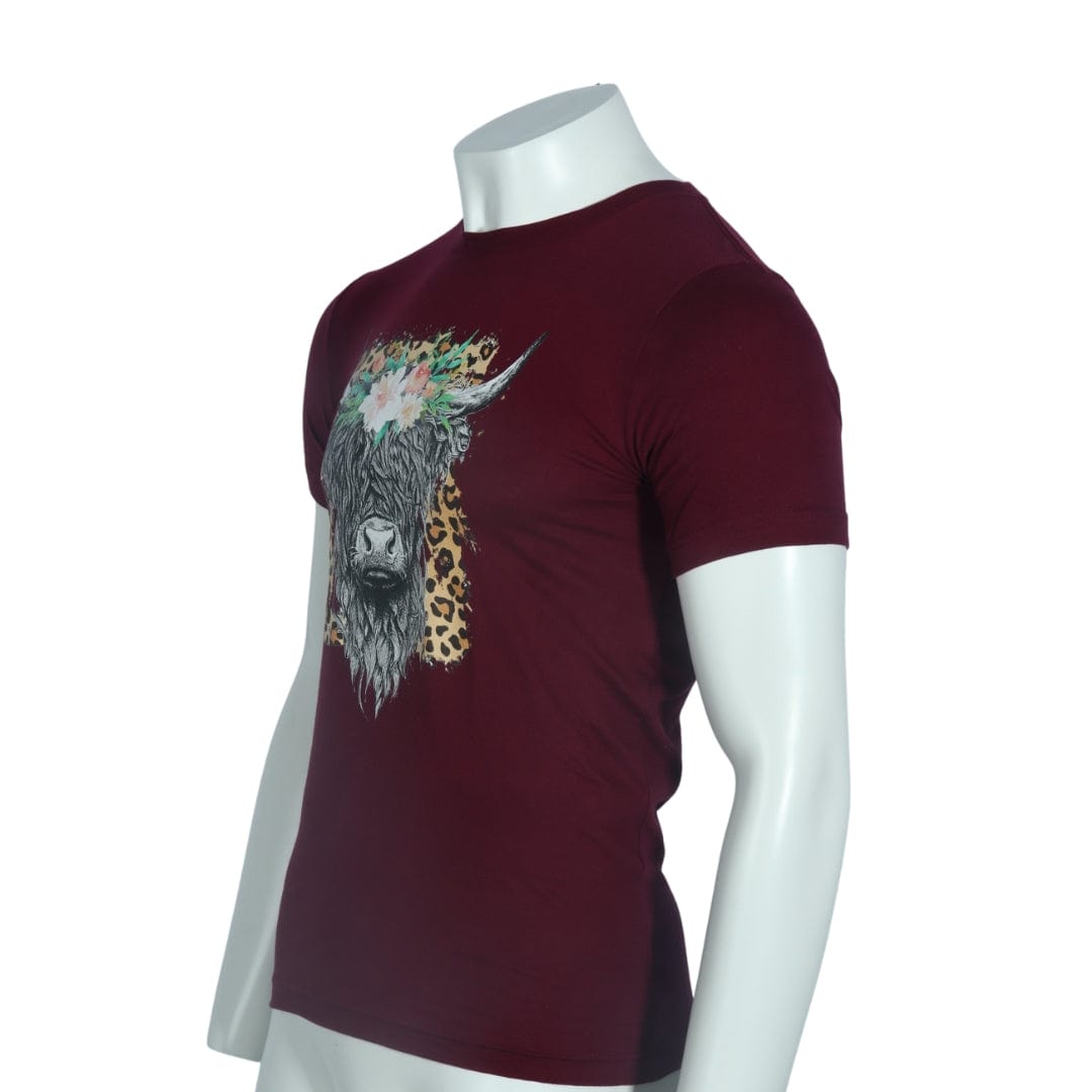 CANVAS Mens Tops S / Burgundy CANVAS - Front Animal Printed T-Shirt