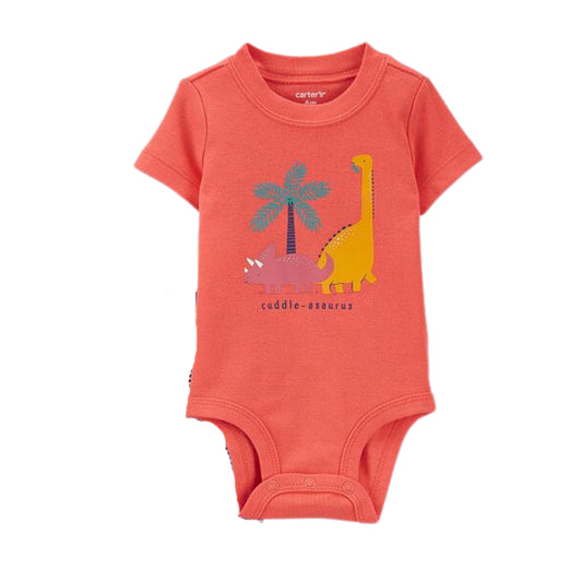 CARTER'S Baby Boy New Born / Coral CARTER'S - BABY -  Animals Bodysuit