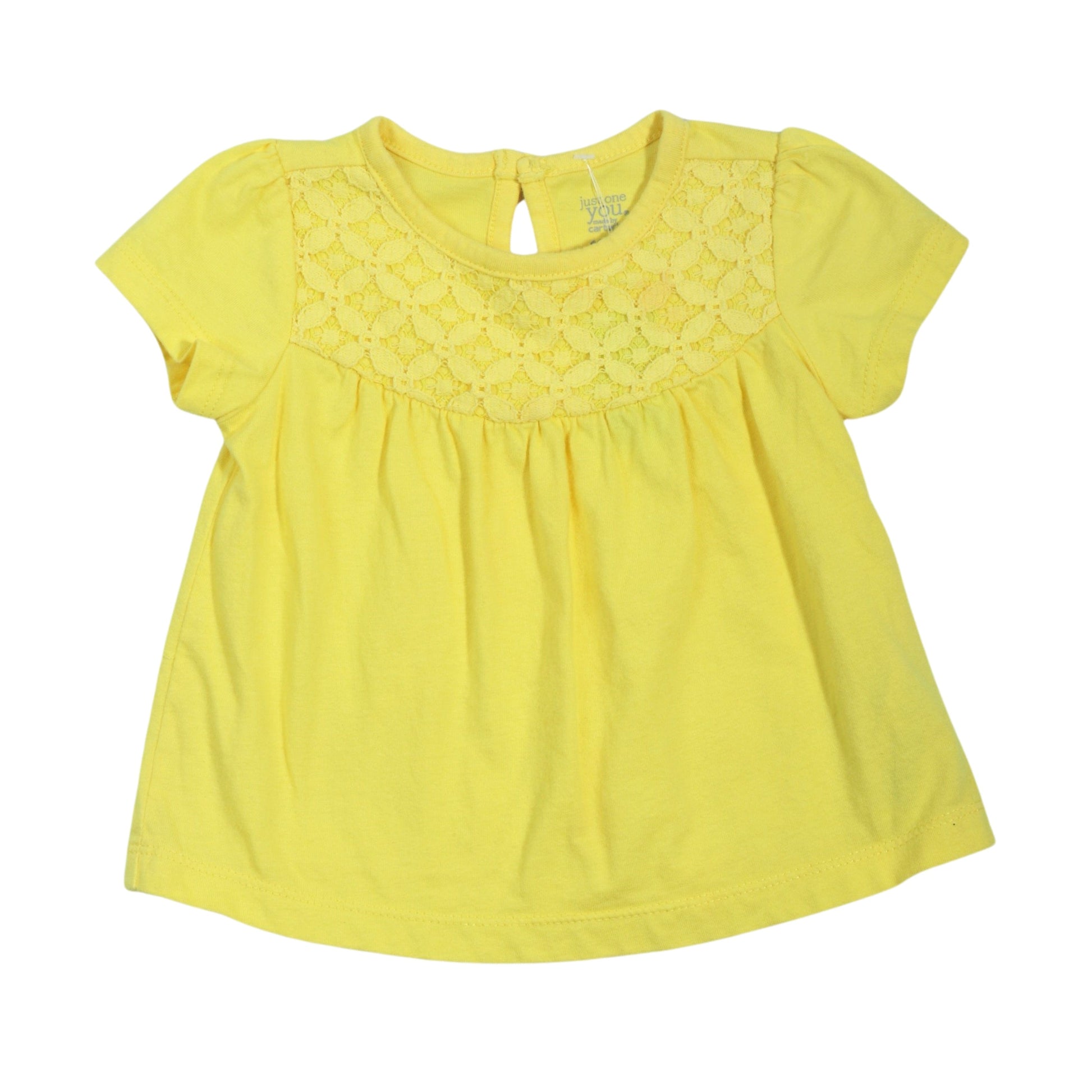 CARTER'S Baby Girl 12 Month / Yellow CARTER'S - Baby - Front Floral Lace Detail Top