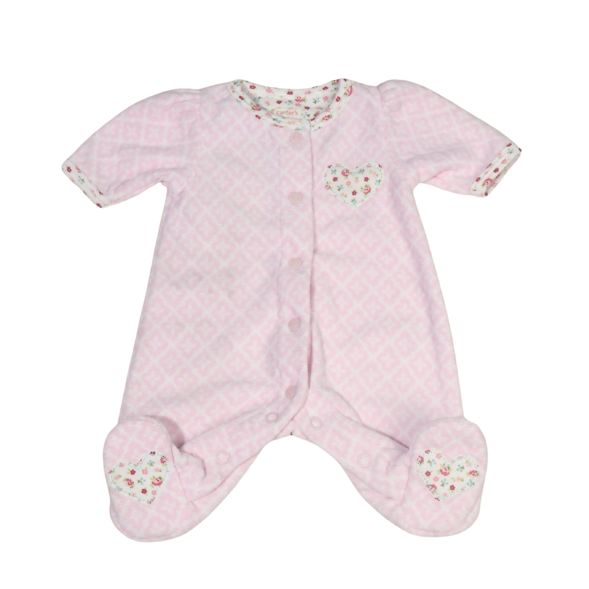 CARTER'S Baby Girl New Born / Pink CARTER'S - Heart deatil baby girl overall