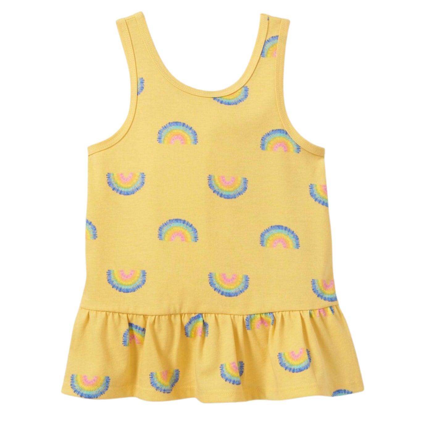 CAT & JACK Baby Girl 2 Years / Yellow CAT & JACK - BABY - Rainbow Peplum Tank Top