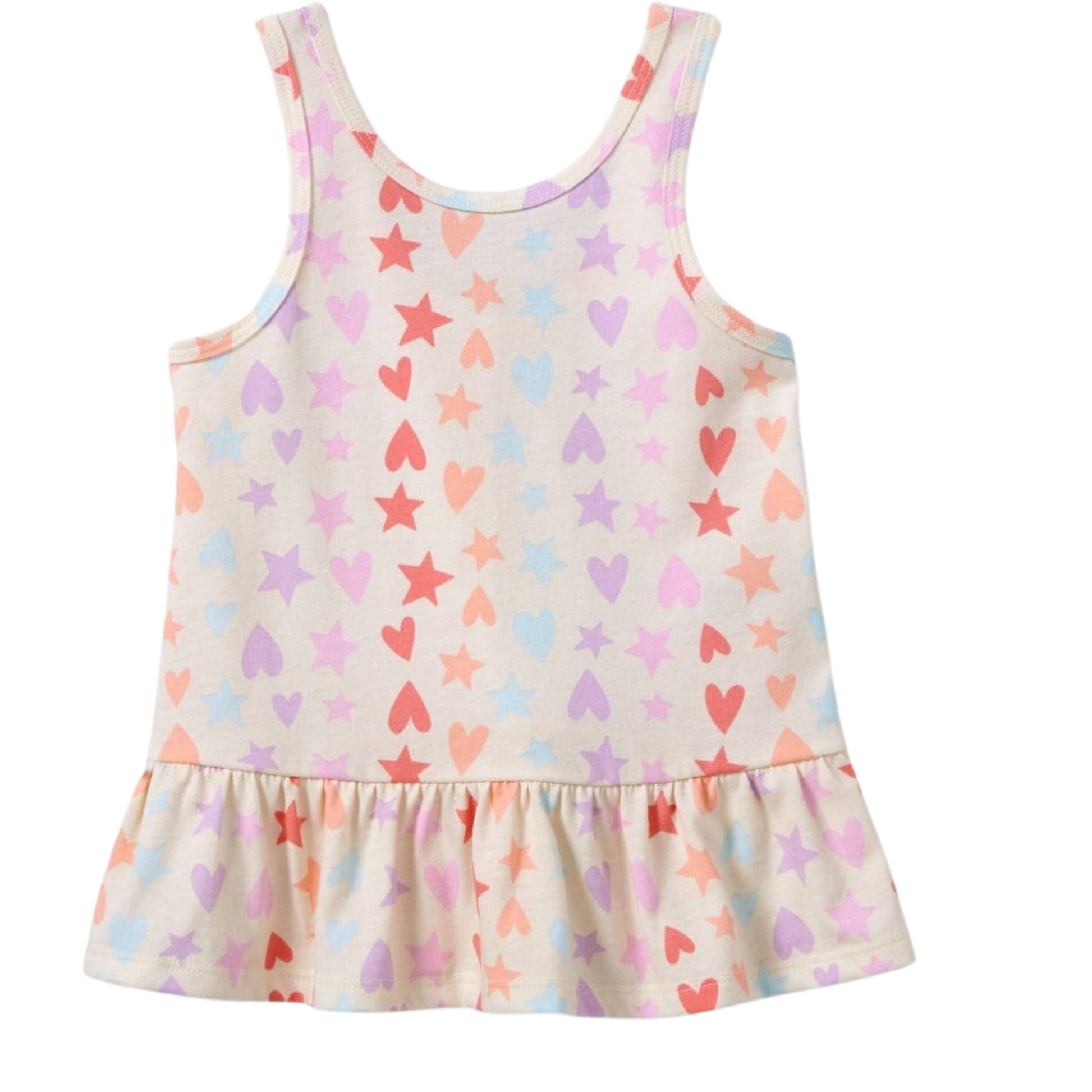 CAT & JACK Baby Girl 18 Month / Multi-Color CAT & JACK - BABY - Star & Hearts Peplum Tank Top